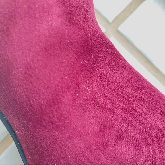 Burgundy Suede Ankle Boots - Size 39/US 8 - H&M Excellent Condition - Picture 9 of 14